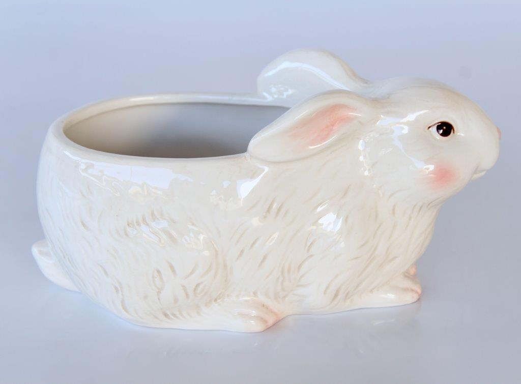 Cream Rabbit Flower Pot